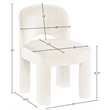 Meridian Furniture Celine Cream Velvet Upholstered Dining Chair (Set of 2)