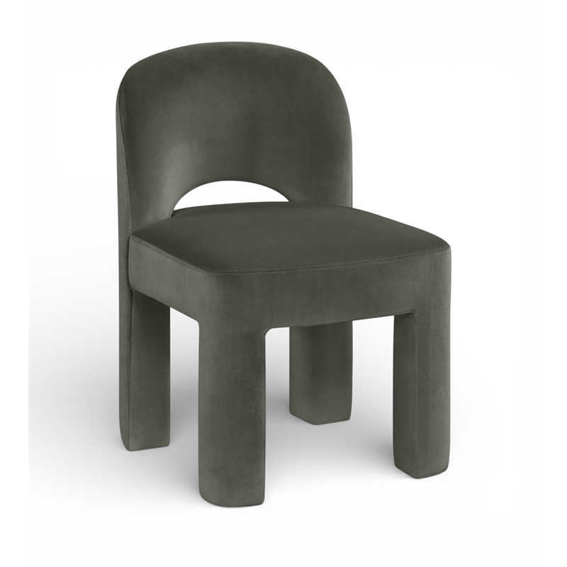 Meridian Furniture Celine Green Velvet Upholstered Dining Chair (Set of 2)