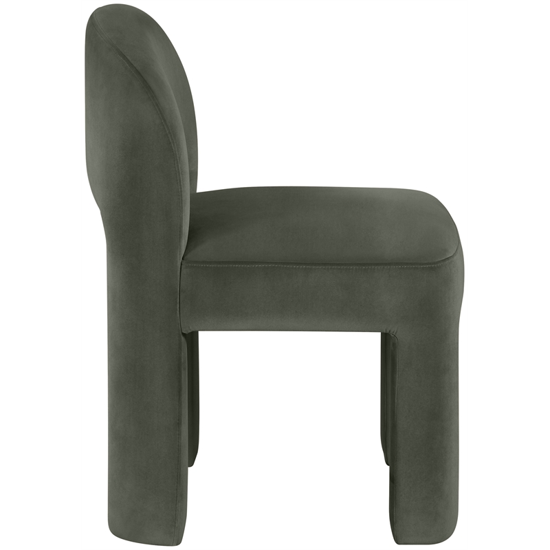 Meridian Furniture Celine Green Velvet Upholstered Dining Chair (Set of 2)