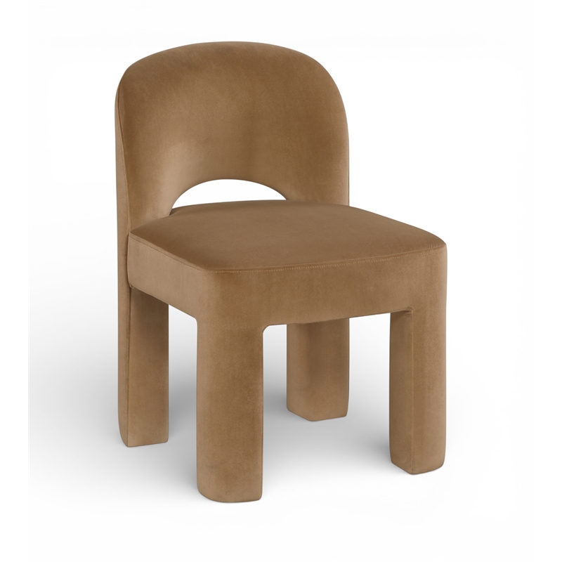 Meridian Furniture Celine Saddle Velvet Upholstered Dining Chair (Set of 2)