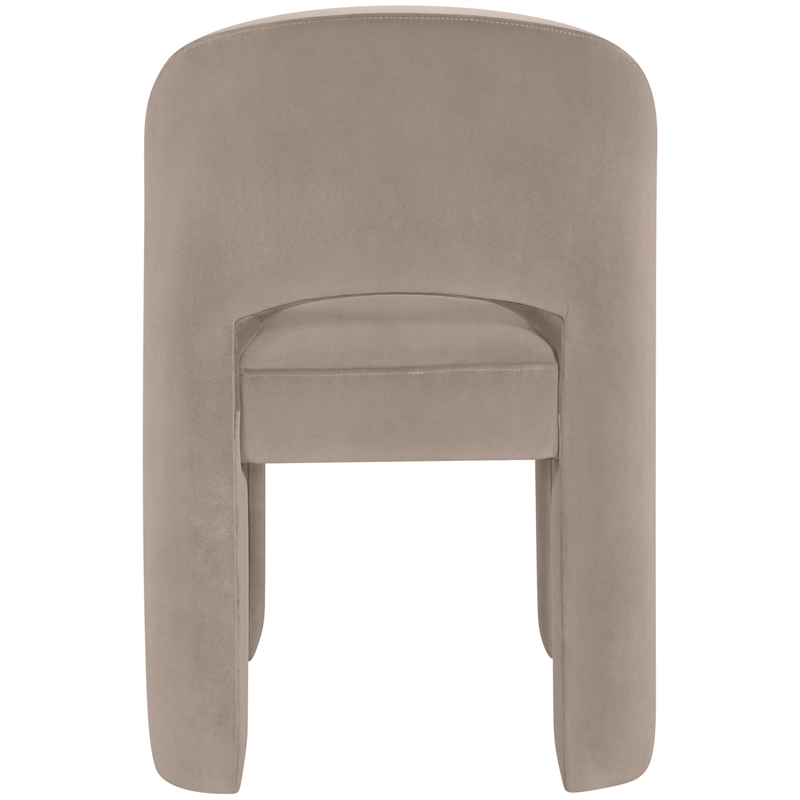 Meridian Furniture Celine Taupe Velvet Upholstered Dining Chair (Set of 2)