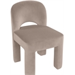 Meridian Furniture Celine Taupe Velvet Upholstered Dining Chair (Set of 2)