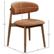 Meridian Furniture Leesa Cognac Vegan Leather Dining Chair (Set of 2)