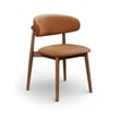 Meridian Furniture Leesa Cognac Vegan Leather Dining Chair (Set of 2)