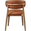 Meridian Furniture Leesa Cognac Vegan Leather Dining Chair (Set of 2)