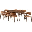 Meridian Furniture Leesa Cognac Vegan Leather Dining Chair (Set of 2)