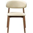 Meridian Furniture Leesa Cream Vegan Leather Upholstered Dining Chair (Set of 2)