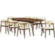 Meridian Furniture Leesa Cream Vegan Leather Upholstered Dining Chair (Set of 2)