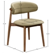 Meridian Furniture Leesa Khaki Vegan Leather Upholstered Dining Chair (Set of 2)
