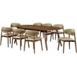 Meridian Furniture Leesa Khaki Vegan Leather Upholstered Dining Chair (Set of 2)