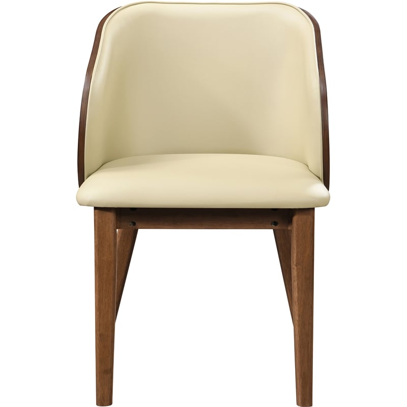 Meridian Furniture Glenwood Cream Vegan Leather Dining Chair (Set of 2)