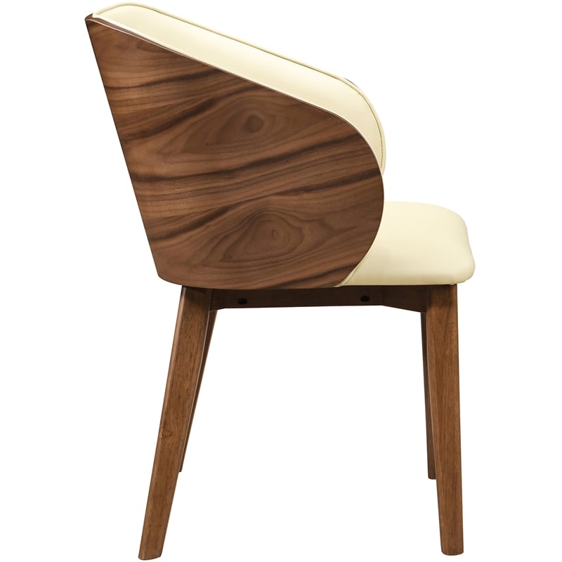 Meridian Furniture Glenwood Cream Vegan Leather Dining Chair (Set of 2)