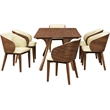 Meridian Furniture Glenwood Cream Vegan Leather Dining Chair (Set of 2)
