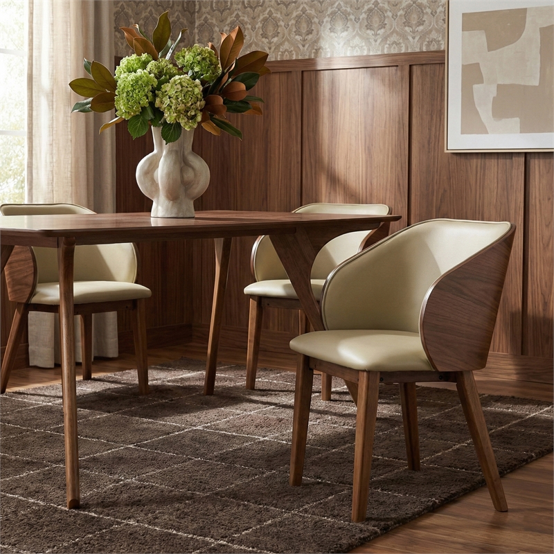 Meridian Furniture Glenwood Khaki Vegan Leather Dining Chair (Set of 2)