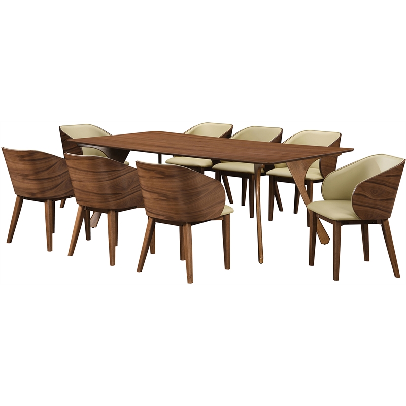 Meridian Furniture Glenwood Khaki Vegan Leather Dining Chair (Set of 2)