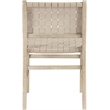 Meridian Furniture Entwine Beige Vegan Leather Upholstered Dining Chair