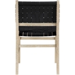 Meridian Furniture Entwine Black Vegan Leather Upholstered Dining Chair