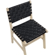 Meridian Furniture Entwine Black Vegan Leather Upholstered Dining Chair