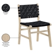 Meridian Furniture Entwine Black Vegan Leather Upholstered Dining Chair
