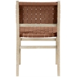 Meridian Furniture Entwine Brown Vegan Leather Upholstered Dining Chair