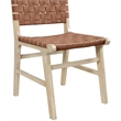 Meridian Furniture Entwine Brown Vegan Leather Upholstered Dining Chair