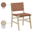 Meridian Furniture Entwine Brown Vegan Leather Upholstered Dining Chair