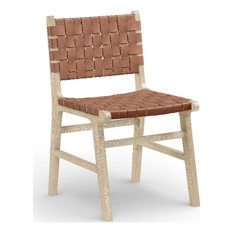 Meridian Furniture Entwine Brown Vegan Leather Upholstered Dining Chair