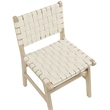Meridian Furniture Entwine Cream Vegan Leather Upholstered Dining Chair
