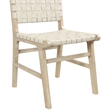Meridian Furniture Entwine Cream Vegan Leather Upholstered Dining Chair