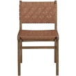 Meridian Furniture Entwine Brown Vegan Leather Upholstered Dining Chair