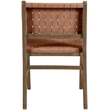 Meridian Furniture Entwine Brown Vegan Leather Upholstered Dining Chair