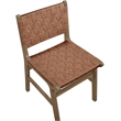 Meridian Furniture Entwine Brown Vegan Leather Upholstered Dining Chair
