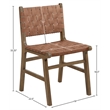 Meridian Furniture Entwine Brown Vegan Leather Upholstered Dining Chair