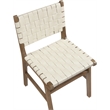 Meridian Furniture Entwine Cream Vegan Leather Upholstered Dining Chair