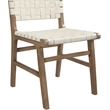Meridian Furniture Entwine Cream Vegan Leather Upholstered Dining Chair
