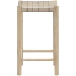 Meridian Furniture Entwine Beige Vegan Leather Upholstered Counter Stool