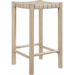 Meridian Furniture Entwine Beige Vegan Leather Upholstered Counter Stool