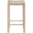Meridian Furniture Entwine Beige Vegan Leather Upholstered Counter Stool