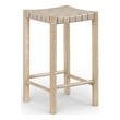 Meridian Furniture Entwine Beige Vegan Leather Upholstered Counter Stool
