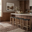 Meridian Furniture Entwine Black Vegan Leather Upholstered Counter Stool