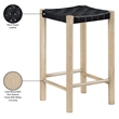 Meridian Furniture Entwine Black Vegan Leather Upholstered Counter Stool