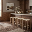Meridian Furniture Entwine Cream Vegan Leather Upholstered Counter Stool