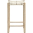 Meridian Furniture Entwine Cream Vegan Leather Upholstered Counter Stool