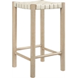 Meridian Furniture Entwine Cream Vegan Leather Upholstered Counter Stool
