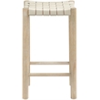 Meridian Furniture Entwine Cream Vegan Leather Upholstered Counter Stool