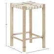 Meridian Furniture Entwine Cream Vegan Leather Upholstered Counter Stool