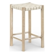 Meridian Furniture Entwine Cream Vegan Leather Upholstered Counter Stool