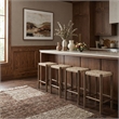 Meridian Furniture Entwine Beige Vegan Leather Upholstered Counter Stool