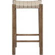 Meridian Furniture Entwine Beige Vegan Leather Upholstered Counter Stool