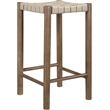 Meridian Furniture Entwine Beige Vegan Leather Upholstered Counter Stool